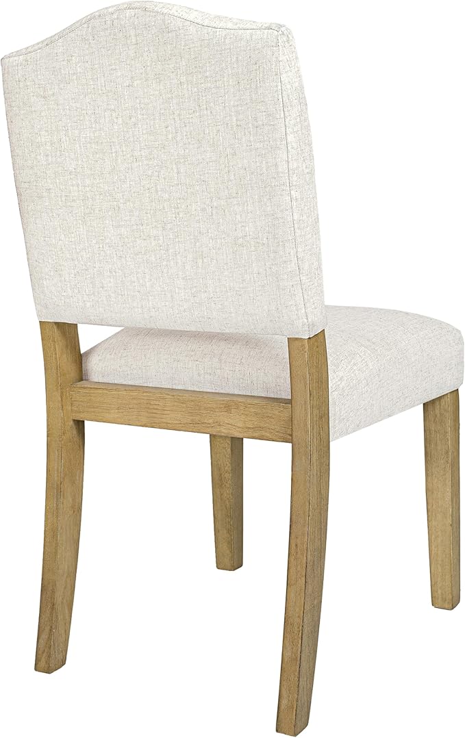 HomePop Open Back Upholstered Dining Chair - Cream Textured Woven (Single Pack)