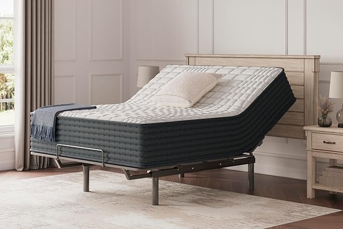 Signature Design by Ashley Hybrid 1300 13 Inch Plush Gel Memory Foam Mattress with Edge Support for Pressure Relief, California King, Fiberglass Free, Mattress in A Box