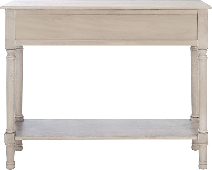 Safavieh Home Collection Tate Greige 2-Drawer Bottom Shelf Console Table