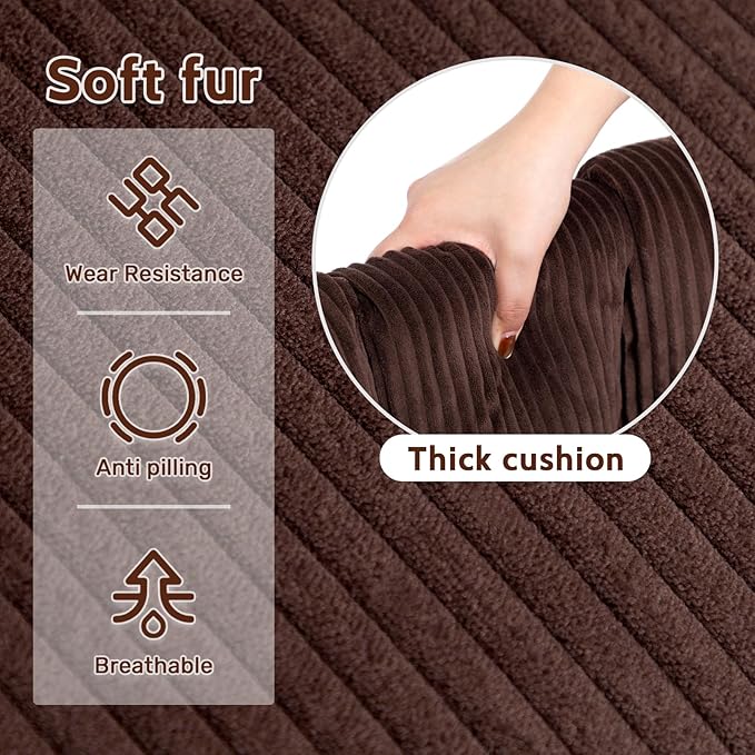 HollyHOME Modern Velvet Accent Chair, Upholstered Comfy Reading Chair, Fabric Large Lazy Arm Chair with Soft Cushion, Metal Frame Lounge Sofa Chair for Living Room, Bedroom, Balcony, Coffee