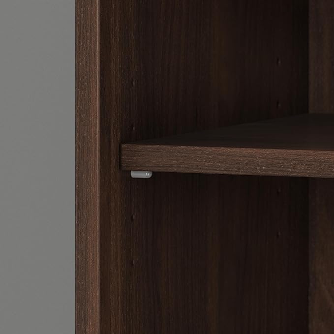 Bush Business Furniture Studio C Tall 5 Shelf Bookcase in Black Walnut, Large Bookshelf for Home or Professional Workplace Organization