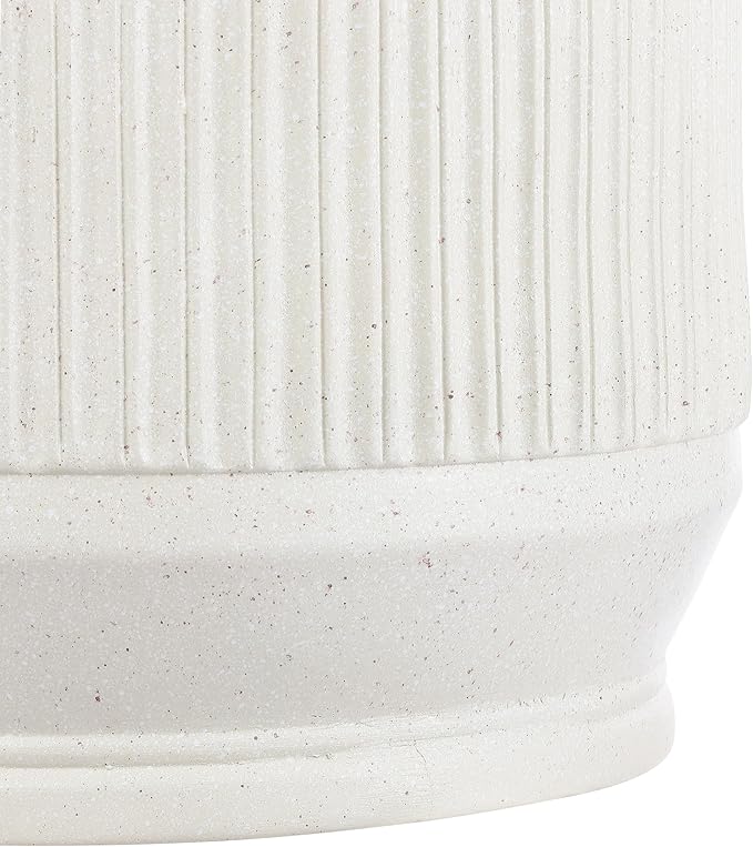JONATHAN Y TBL1103A Kline 17.5" Mid-Century Modern Brutalist Indoor/Outdoor Accent Table Art Deco, Minimalist, Contemporary, Patio, Garden, Bathroom, Living Room, Cream Terrazzo Finish