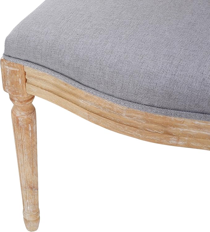 Christopher Knight Home Phinnaeus Fabric Dining Chairs, 2-Pcs Set, Light Grey