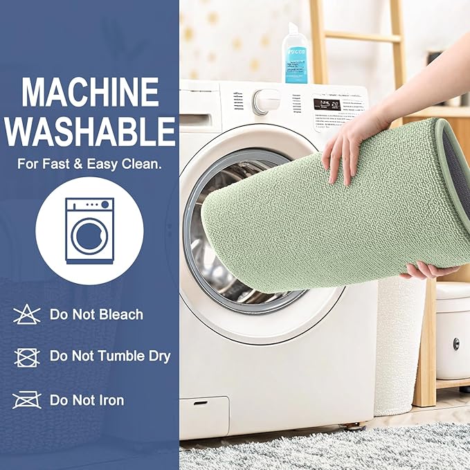OLANLY Thick Memory Foam Bath Mat Rug 44x24, Extra Soft Absorbent Bathroom Rug, Quick Dry Bath Mats, Non-Slip, Machine Washable Carpet for Bathroom, Tub and Shower, Home Decor Accessories, Sage Green