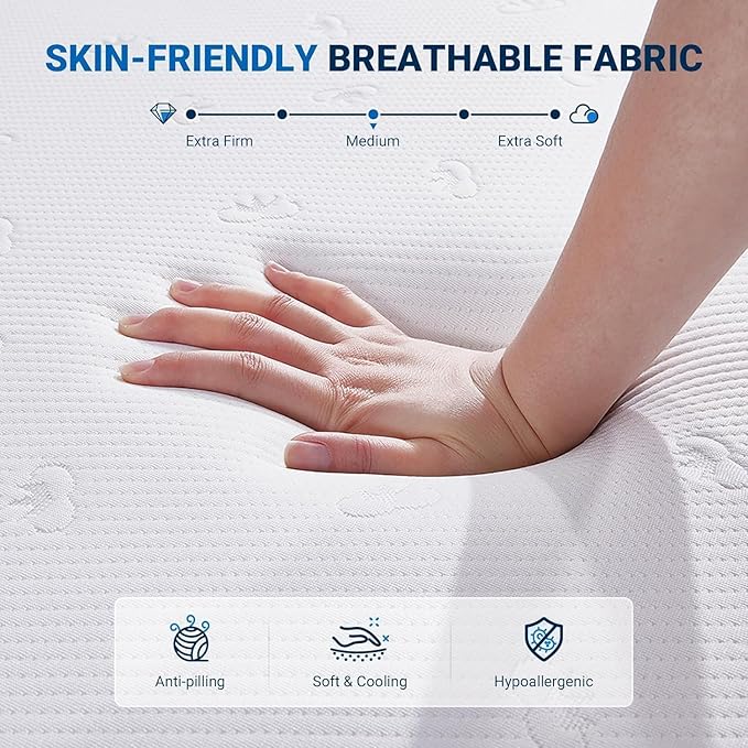 Avenco Queen Mattress, 12 Inch Queen Memory Foam Mattress in a Box for Refresh Sleep & Pressure Relief, CertiPUR-US Certified Soft Queen Size Mattresses
