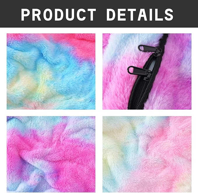 Colorful Bean Bag Chair for Adults Kids Without Filling Comfy Fluffy Giant Round Beanbag Lazy Sofa Cover for Reading Chair Floor Chair, 7FT, Multicolored