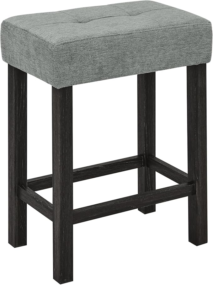 Ball & Cast 4 Piece Kitchen Dining Room Table and Chairs Set, Farmhouse Wooden Counter Height Bar-Sets w/USB Ports & Power Outlet & 3pcs Stools, 59" Sofa-Table Barstool w/Charging Station, Black