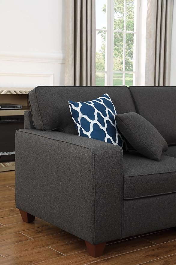 Leio Sectional Modular Sofa with Ottoman for Living Room, Apartment, Bedroom, Office, Dorm