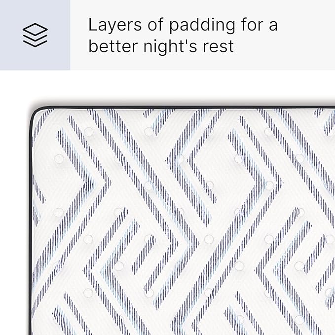 Signature Design by Ashley Full Size Stack 12 Inch Hybrid Medium Plush Cooling Gel Infused Memory Foam Mattress for Pressure Relief, Fiberglass Free, Mattress in A Box