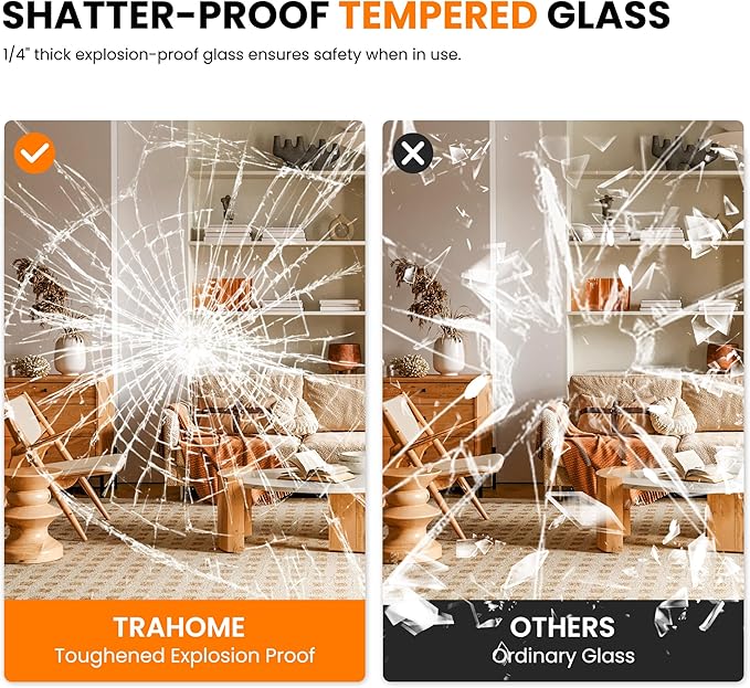 Bathroom Vanity Mirror for Wall, 2 Pack 36" x 24" Metal Framed Rectangular Bathroom Wall Mirror for Over Sink, HD Shatterproof Glass, Hangs Horizontally or Vertically(Gold)