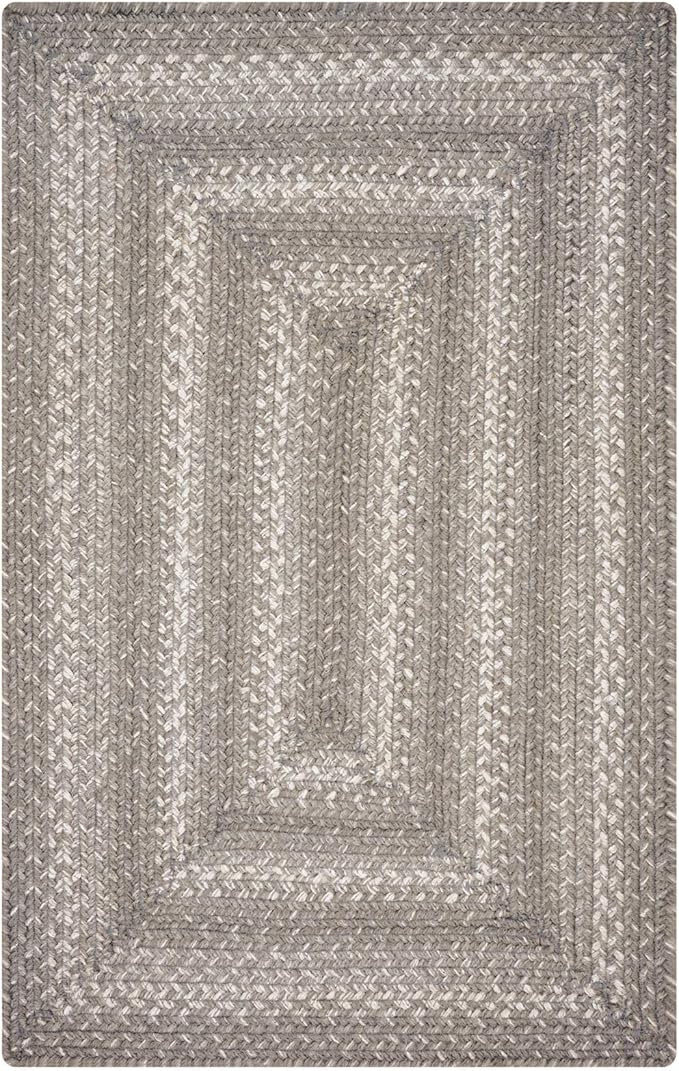 Grey Cloud Jute Braided Area Rug, 6x9' Rectangle - Grey, Warm Farmhouse Country Decor, Perfect for Living Rooms, Bedrooms and Dining Rooms - Pet Friendly and Easy to Clean