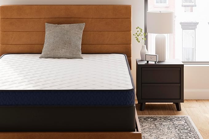 Signature Design by Ashley Twin Size Medium Firm 6 Inch Memory Foam Mattress with Breathable Quilted Cover, Fiberglass Free, Mattress in A Box