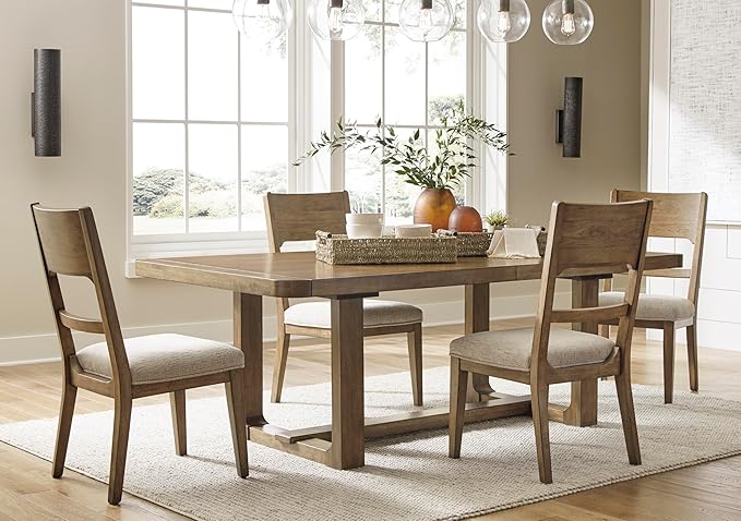 Signature Design by Ashley Cabalynn Traditional Dining Chair Set, 2 Count, Brown & Tan
