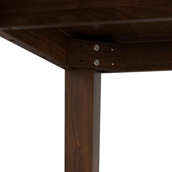 SIMPLIHOME Eastwood Square Dining Table, Solid Wood Walnut Veneer in Walnut, 54 x 54 inches, Contemporary-Style Large Square Kitchen Table for up to 8 People
