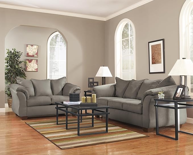 Signature Design by Ashley Darcy Casual Plush Sofa, Grayish Brown