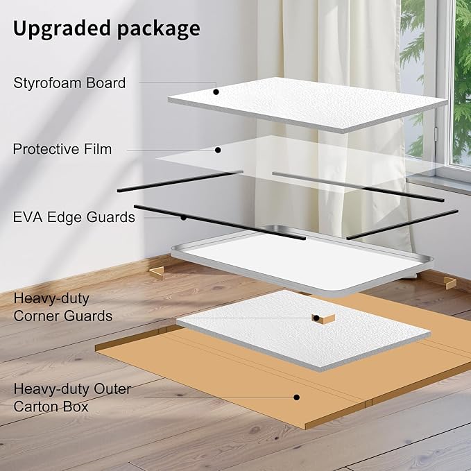 FORBATH 55x36 Inch Large Bathroom Mirror for Double Sinks, Brushed Silver Deep Frame Wall Mirror with Rounded Corners, Anti-Rust Tempered Glass for Modern Farmhouse Vanity (Horizontal/Vertical)