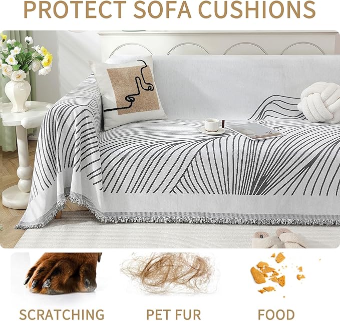 Non Slip Sofa Covers Couch Covers for 3 Cushion Couch Sofa Pet Friendly Washable Couch Covers for Sofa, Soft Thick Sectional Couch Covers L Shape Furniture Protector for Kids, Dogs 91" X134"