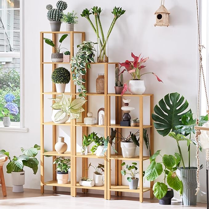 54in Tall Bookshelf 5-Tier Small Narrow Bookcase, Skinny Book Shelf for Small Space, Farmhouse Slim Shelf with Storage, Wood Freestanding Display Thin Bookshelves for Living Room, Natural