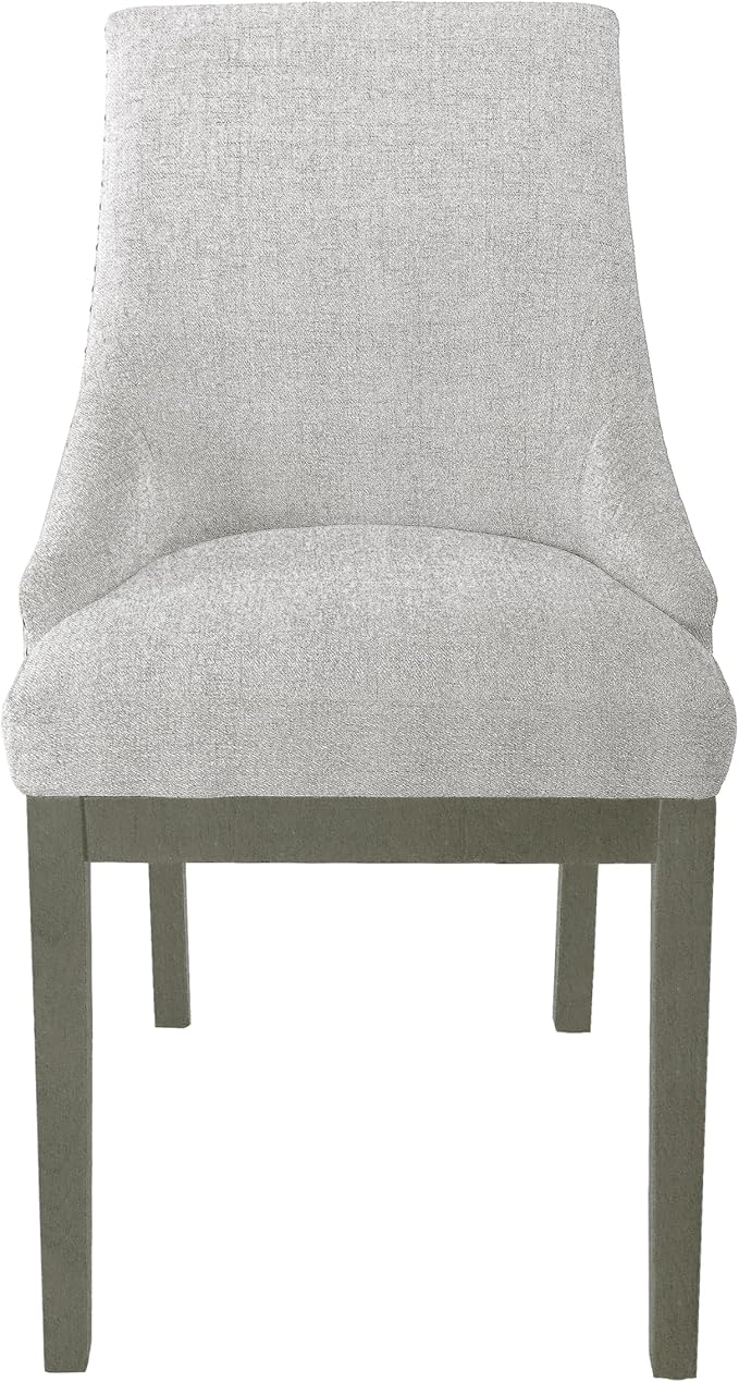 HomePop Home Decor | Upholstered Anywhere Dining Chair | Accent Chairs for Living Room & Bedroom | Decorative Home Furniture - Neutral Textured Solid (Single Pack)