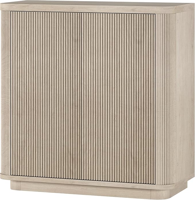 Henn&Hart 32" Wide Rectangular Accent Cabinet in Beech White, for Home, Living Room, Bedroom, Entertainment Room, Office