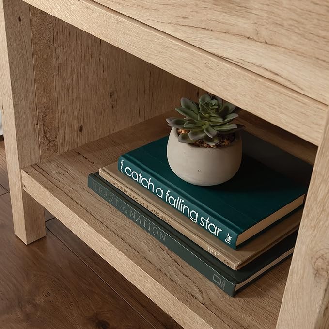Sauder Pacific View Bedroom Night Stand, Spacious Storage, 1 Drawer Nightstand, Prime Oak Finish