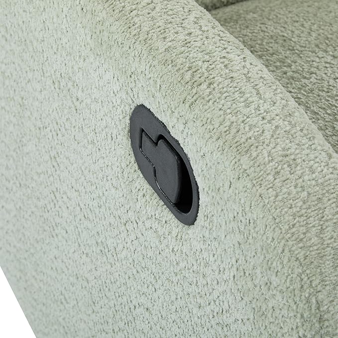 Christopher Knight Home Sidney Boucle Fabric Upholstered 360° Swivel Chair, Push-Back Recliner, Solid Wood Glider Recliner with Rotation, Living Room Lounge Chair, Adjustable Backrest, Greyish Green