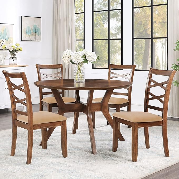 Smiry Velvet Seat Covers for Dining Room Chair Set of 4, Stretch Fit Removable Washable Chair Seat Cushion Protector Slipcovers with Ties, Beige