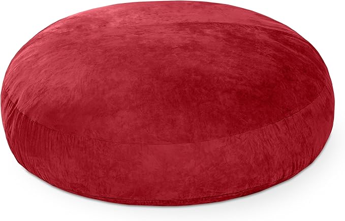 Jaxx 6 Foot Cocoon - 2-in-1 Convertible Bean Bag Bed & Large Bean Bag Chair for Adults, Cinnabar