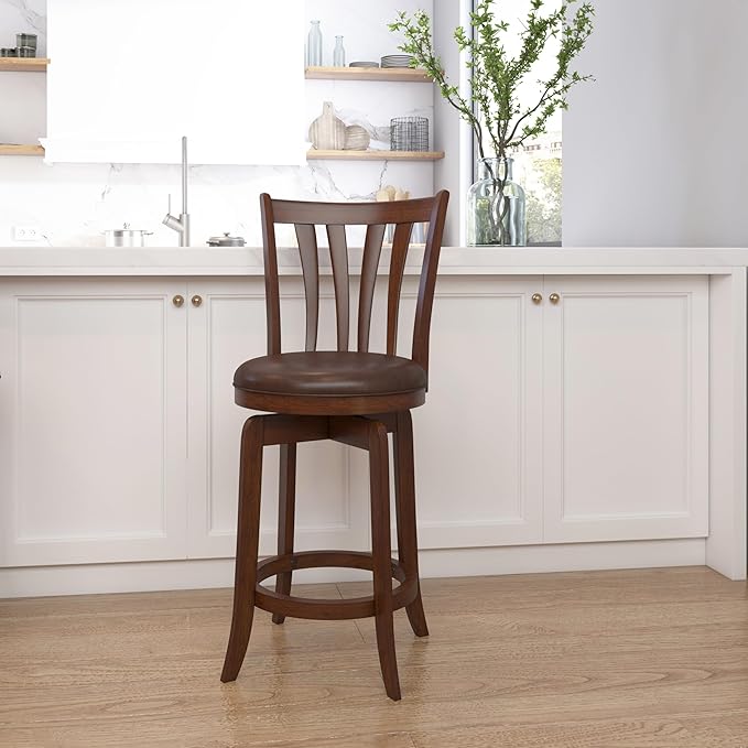 Hillsdale Savana Swivel Counter Stool, Cherry