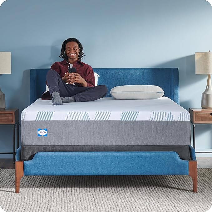 Sealy Dreamlife 12” Hybrid Mattress-in-a-Box, Twin, SealyComfort Gel Memory Foam, SealyResponsive Encased Coils, Surface-Guard Technology
