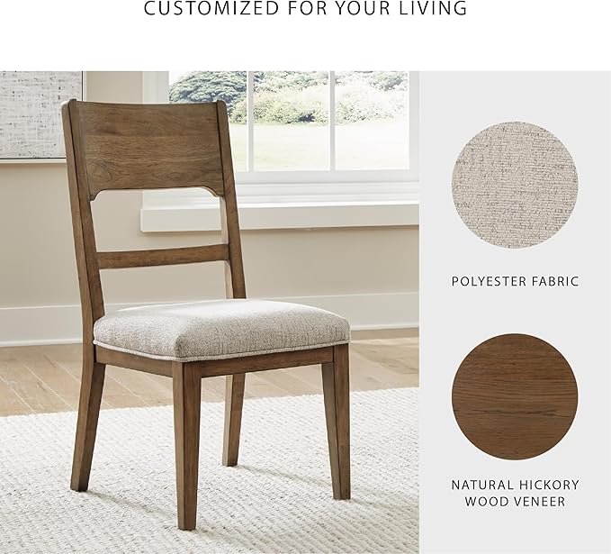 Signature Design by Ashley Cabalynn Traditional Dining Chair Set, 2 Count, Brown & Tan