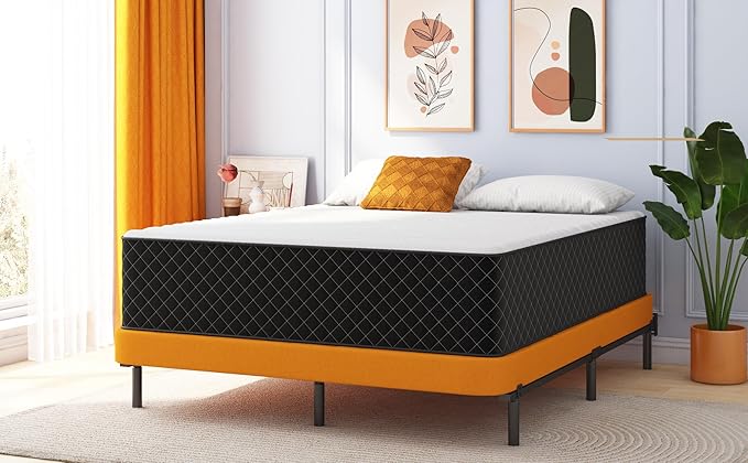 Twin Mattress 12 Inch – Hybrid Memory Foam & Pocket Spring Bed in a Box, Medium Firm, Cooling Comfort & Pressure Relief, 120-Night Trial