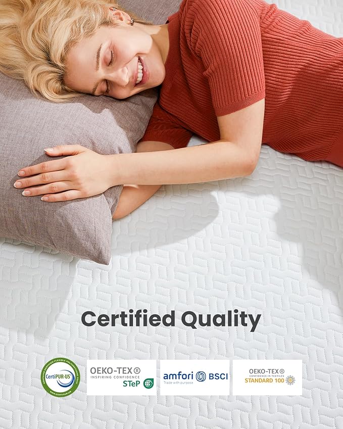 Dreamsmith Queen Size Mattress Topper - 3 Inch Cooling Gel Memory Foam Mattress Pad for Pressure Relief, Bed Topper with Removable Washable Soft Cover Non-Slip, CertiPUR-US & Oeko-Tex Certified