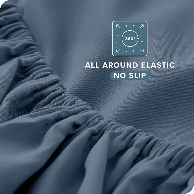 Bare Home Twin Sheet Set - 1800 Ultra-Soft Microfiber Twin Bed Sheets - Double Brushed - Deep Pockets - Easy Fit - Extra Soft - 3 Piece Set - Bedding Sheets & Pillowcases (Twin, Bering Sea)