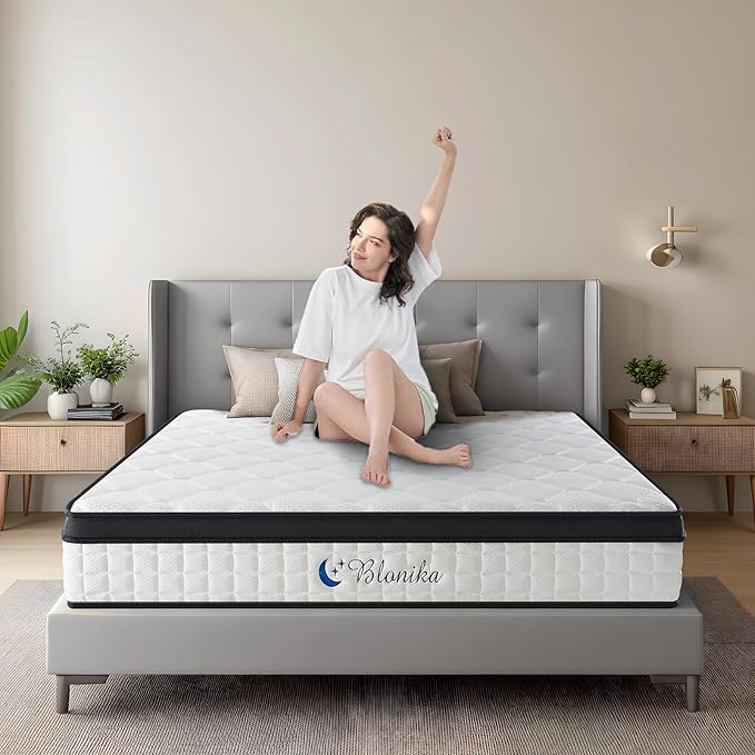 Full Size Mattress, 12 Inch Full Mattress in a Box, Medium Firm, Memory Foam with Individual Pocket Spring for Pressure Relief & Motion Isolation, Strong Edge Support