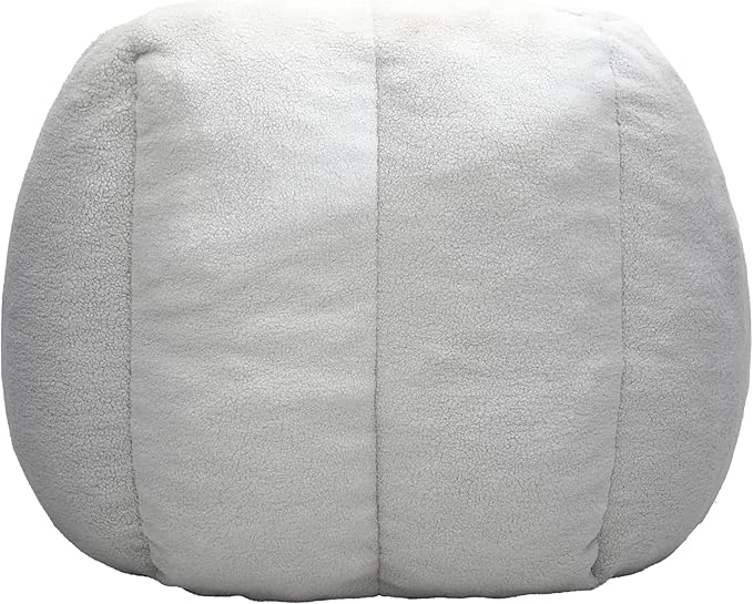 Furniliving Bean Bag Chair, Oversized Bean Bag Couch for Adults Comfy Bean Bag Sofa with Back Support, Large Bean Bag Chair Lazy Sofa for Living Room Bedroom, White, Teddy