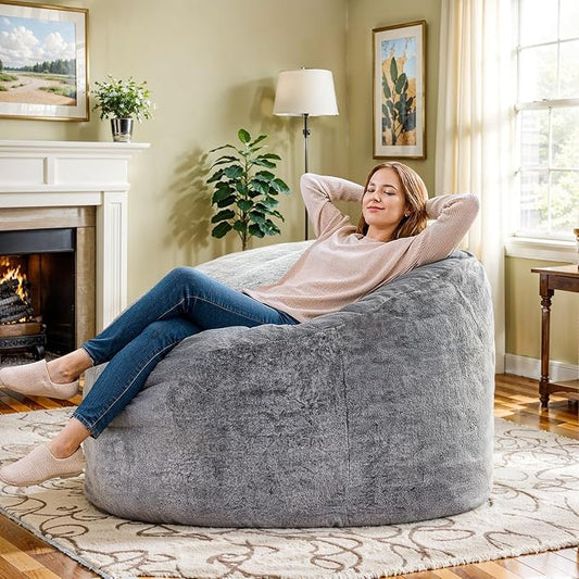Recaceik Bean Bag Chair Large Bean Bag Chairs, with Fluffy Removable Spongefor, for Living Rooms, bedrooms, Study Rooms, and Offices
