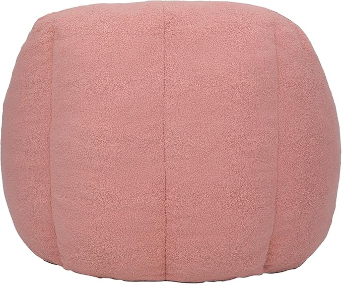 Furniliving Bean Bag Chair, Oversized Bean Bag Couch for Adults Lounge Chair for Bedroom Comfy Bean Bag Sofa with Back Support, Fluffy and Lazy Sofa for Living Room Bedroom Dorm, Pink, Teddy