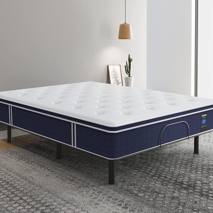 Full Size Mattress 12 Inch, Coolvie Firm Mattress Hybrid in a Box with CertiPUR-US® Certified Foam, Individual Pocket Spring for Motion Isolation & Pressure Relief- Comfort Night Sleep-100-Night Trial