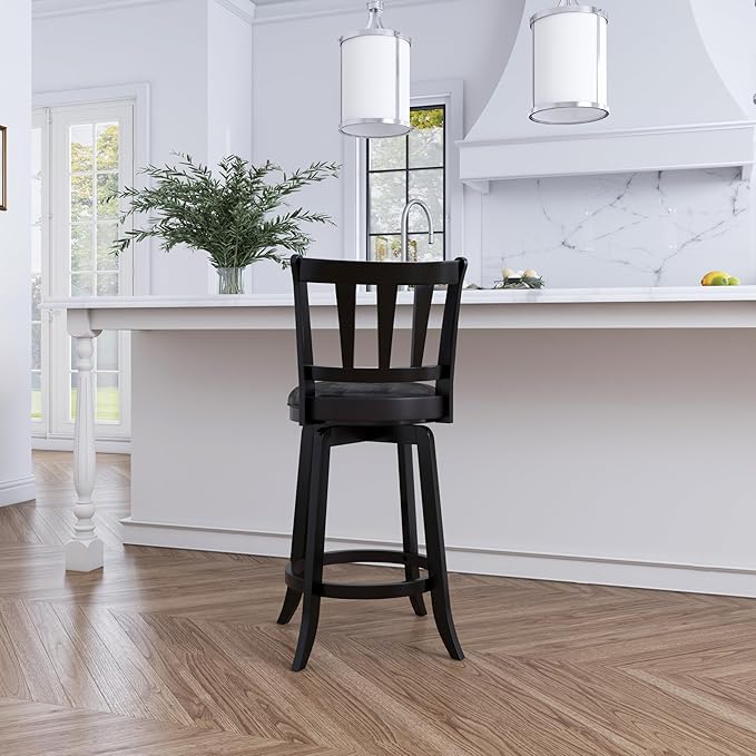 Hillsdale Presque Isle Swivel Stool, Counter Height, Black