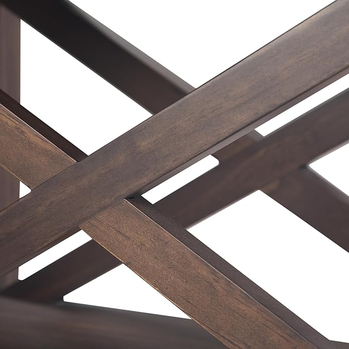 SIMPLIHOME Kitchener SOLID WOOD 14 inch Wide Rectangle Contemporary Narrow Side Table in Warm Walnut Brown for the Living Room and Bedroom