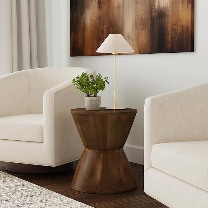 Walnut Mango Wood End/Side Round Table