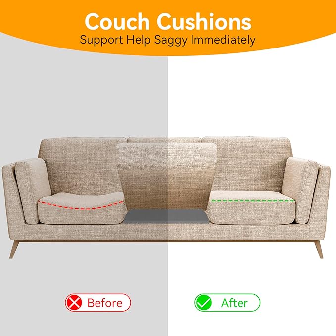 Couch Supports for Sagging Cushions Couch Supporter for Under The Cushions High Density Foam 24 “X 20” Furniture Seat Sagging Repair Set of 2