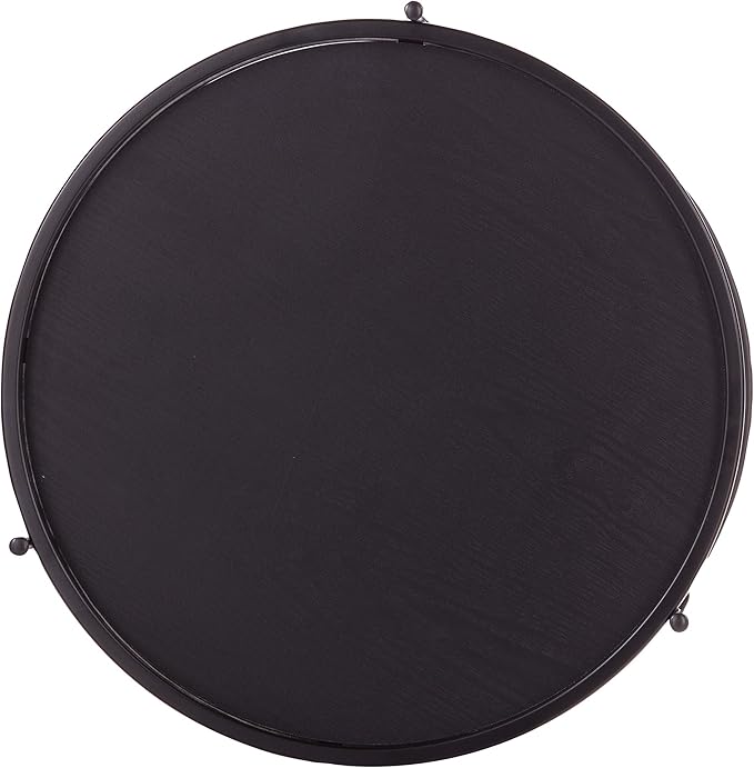 SEI Furniture Verlington End Table, Black