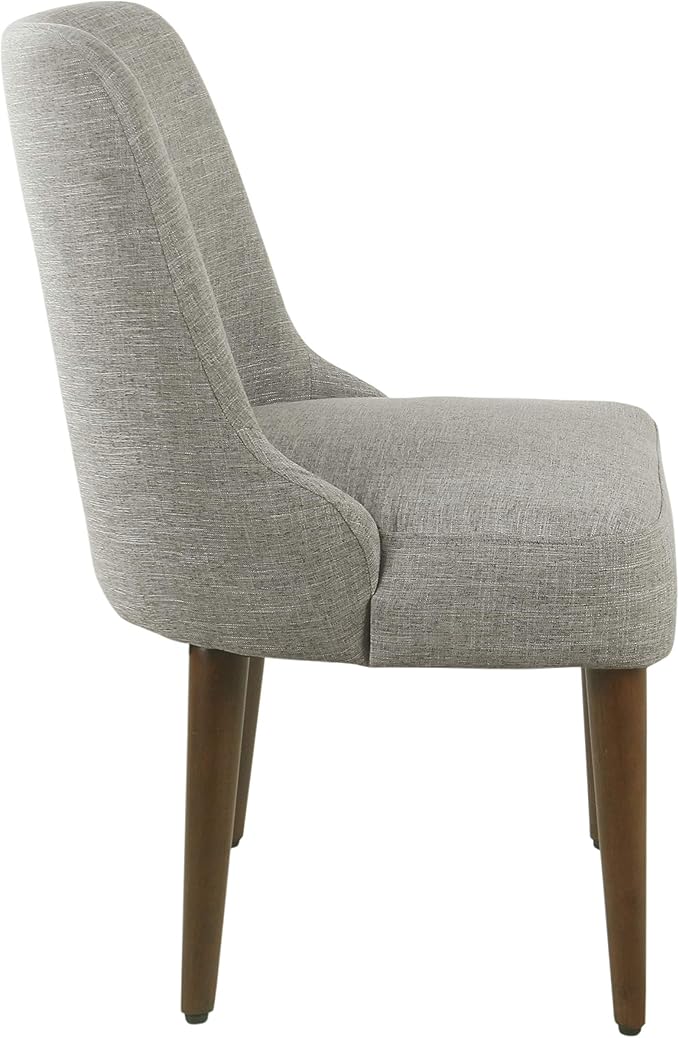 HomePop Home Decor | Upholstered Hemet Gayle Side Dining Chair | Decorative Home Furniture, Woven Gray (Single Pack)