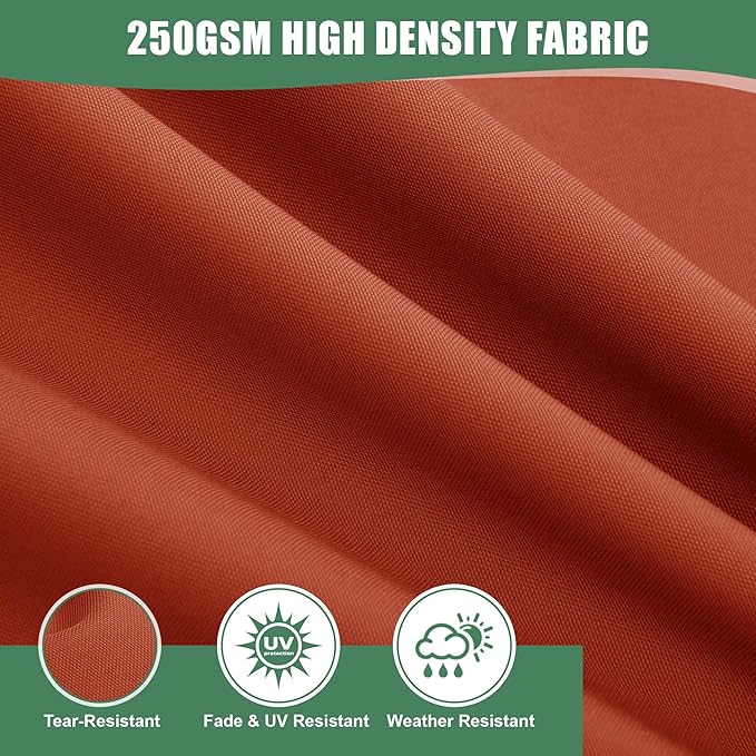 Chaise Lounge Cushions Outdoor - Waterproof and Fade Resistant Sun Lounger Replacement Cushions - Patio Lounger Pads with Removable Cover for Pool, Deck, Lawn, 72 x 21 x 3 Inch, Rust