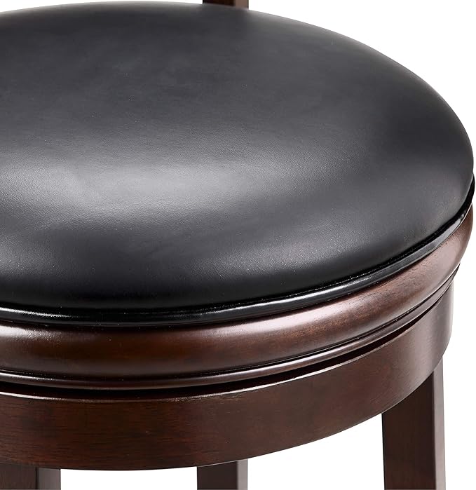 Ball & Cast Swivel Counter Height Barstool 24 Inch Seat Height Cappuccino Set of 2