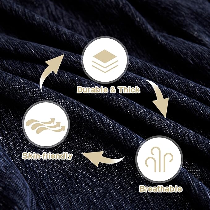 MYSKY HOME Couch Cover for Dogs Washable Couch Covers for 3 Cushion Couch Sofa Super Soft Sofa Slipcover Non Slip Sofa Cover, Chenille Sofa Covers for Dogs, Furniture Protector, 91"x134", Navy Blue