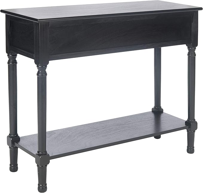 SAFAVIEH Home Collection Tate Black 2-Drawer Bottom Shelf Console Table CNS5720B