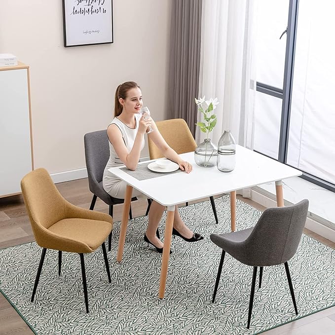 Dining Chairs Set of 2 Ergonomic Living Room Chairs Dark Grey Kitchen Chairs,Loads Up to 270lbs,Quick Assembly,Dining Room Chairs with Arms for Kitchen,Dining, Bedroom, Living Room